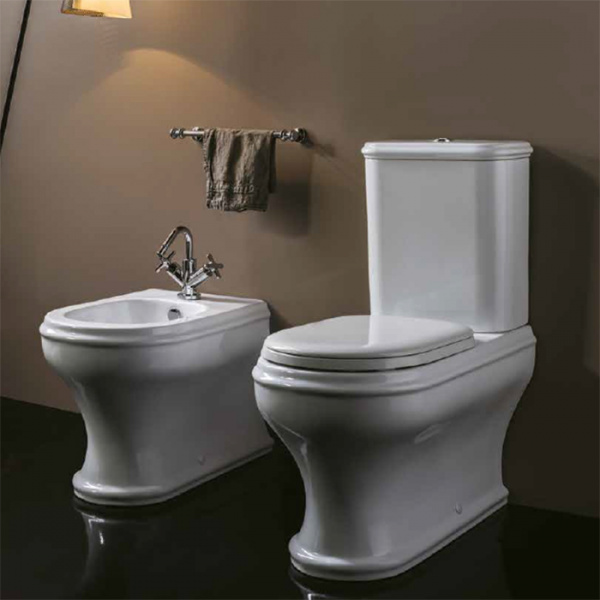 AZZURRA CHARME унитаз моноблок 68х40см, слив универсальный,с бачком СИДЕНИЕ НА ВЫБОР, фурнитура золото