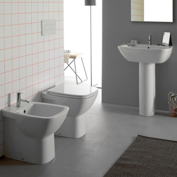 Globo Daily Унитаз напольный пристенный 53х37х42см, слив универсальный, сиденье на выбор