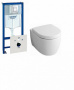 Комплект подвесного унитаза 204060000 безободковый с сиденьем Geberit iCon 574130000 и инсталляцией Grohe Rapid SL 4 в 1 38775001