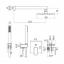 Gattoni Kubik Душевой набор со смесителем встраеваемый в стену, ручной лейкой и верхним душем 250х250 мм, цвет: bianco opaco