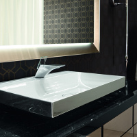 VITAGE milldue edition RITZ Комплект мебели с тумбой под раковину, раковиной LONDRA, зеркалом LOSANNA, 181 см, цвет: белый/Canneté