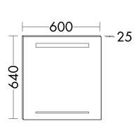 Burgbad Yumo Зеркало 60x64 см, с подсветкой