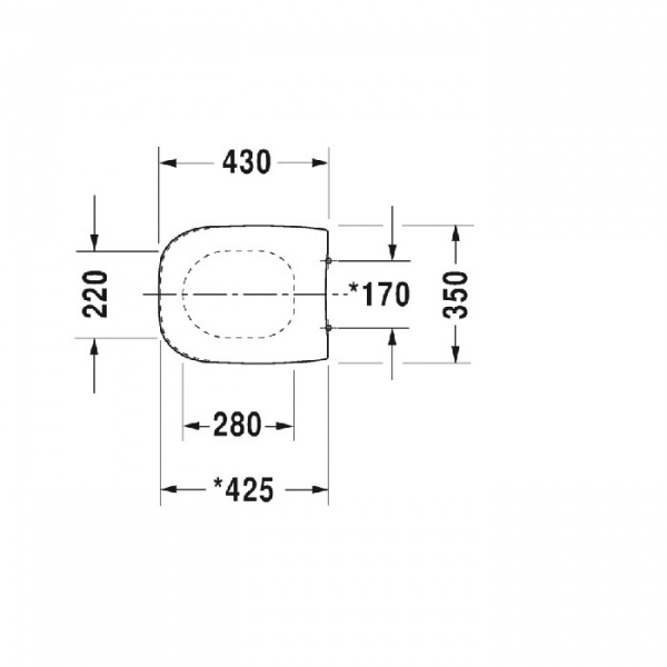 Duravit  D-CODE Сиденье для унитаза, без микролифта, цвет: белый