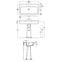 SIMAS Evolution Раковина 90х50 см, 1 отв., цвет: белый