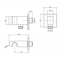 Carlo Frattini Switch Держатель для душа с подводом воды, цвет: хром
