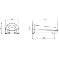 Carlo Frattini Wellness Излив настенный, длина 130 мм., цвет: хром