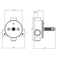 THG General items Встраиваемая часть термостата на 1"