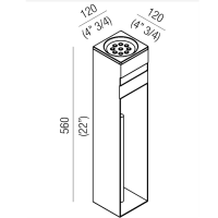 Agape 369 Стойка 56см., с держателем запасных рулонов т/б и мыльницей, подвесной, цвет: сатин