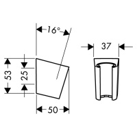 Hansgrohe Portec S Держатель для душа, цвет: черный матовый