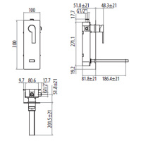 Gattoni Color Смеситель встроенный для раковины на коробке вертикальный, цвет: хром