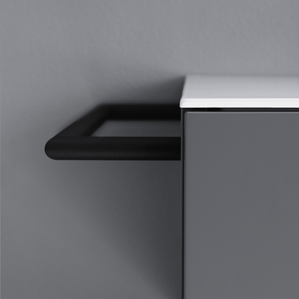 Burgbad Coco Полотенцедержатель для монтажа на тумбу, цвет: черный