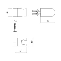 Gattoni PD Настенный держатель для лейки в современном стиле, цвет: хром