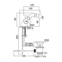 Sbordoni Etruria Смеситель для биде на 1 отверстие, цвет: никель