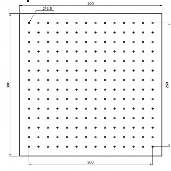 Carlo Frattini Wellness Верхний душ 300х300 мм., из латуни, цвет: хром