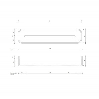 Decor Walther Stone SCT45 Душевая полочка 45x10см, настольная, цвет: белый