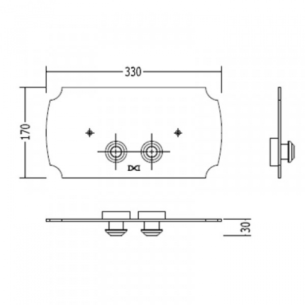 Devon&Devon Клавиша двойного смыва для, цвет: никель