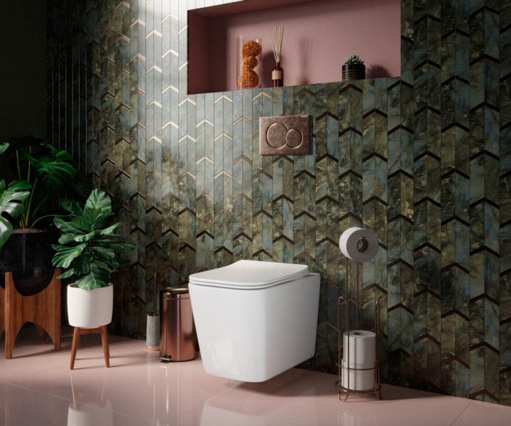 Подвесной унитаз Cubic Rimless Ceramica Nova белый CN1806