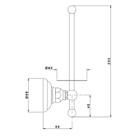 Nicolazzi Accessori Бумагодержатель вертикальный, подвесной, цвет: тёмная бронза