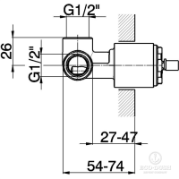 HUBER Встраиваемая часть однорычажного смесителя для душа, ZB00530004