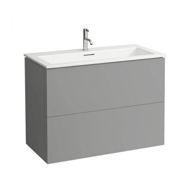 Laufen Kartell Тумба с керамической раковиной 100х50х72.5см, с 2 выдвиж. ящиками с 1 отв. под смеситель, цвет: шиферный