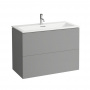 Laufen Kartell Тумба с керамической раковиной 100х50х72.5см, с 2 выдвиж. ящиками с 1 отв. под смеситель, цвет: шиферный