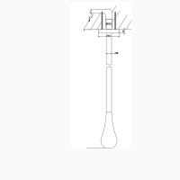 Gessi Goccia Потолочный излив каплевидной формы, инд.длина (180-1800мм), для монтажа с удаленным управлением (не входит в комплект), цвет: хром