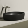 Умывальник чаша накладная овальная (цвет Чёрный Матовый) Element 600*415*135мм Ceramica Nova чёрный матовый 