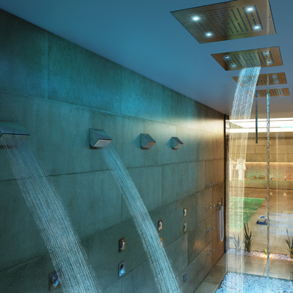 Bossini Dream Верхний душ 57x47см, с 4 LED RGB, 2 режима, потолочный, цвет: хром