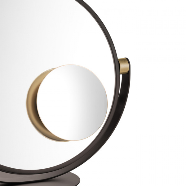 Decor Walther Club Vanity Plus Косметическое зеркало 15см, дополнительное, магнитное, увел. 5x, подвесное, цвет: золото матовое