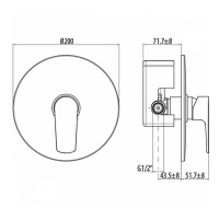 Gattoni H2omix3000 Встраиваемый смеситель для душа, укомплектован G-BOX, цвет: хром