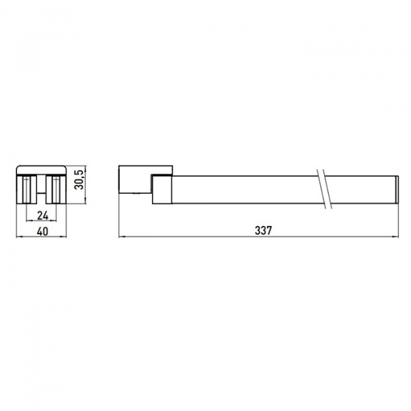 EMCO Loft Держатель полотенец,  двойной, поворотный, 31см, подвесной, цвет: хром