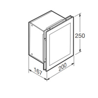 Armani Roca Island Встраиваемый шкафчик 20x16.7xh25см для хранения с подсветкой (транформатор 12V/DC не включен), цвет: nero