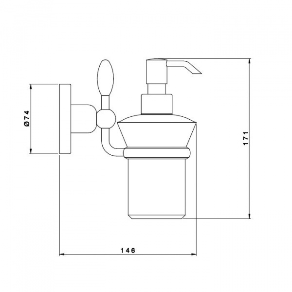 Nicolazzi Liberty Дозатор для жидкого мыла, подвесной, цвет: золото