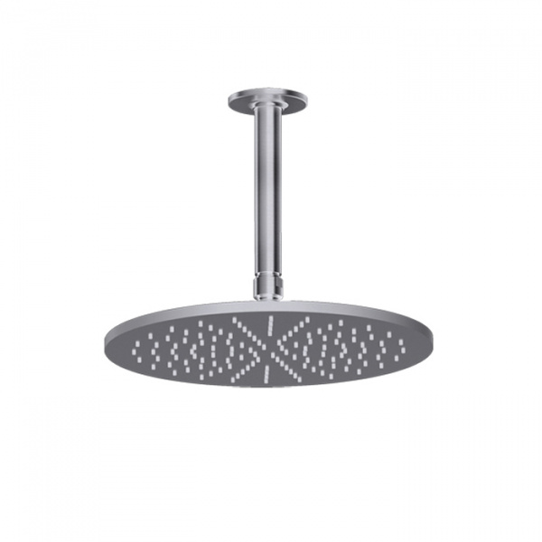 Gessi Inciso Потолочная душевая головка шарнирная на 1/2&quot, Ø300мм, длина изготавливается под заказ (от 105 до 1855 мм), цвет: finox