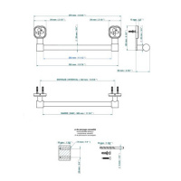 THG CAPUCINE MAUVE DECOR OR Полотенцедержатель 30см., декор лиловый, цвет: полированное золото