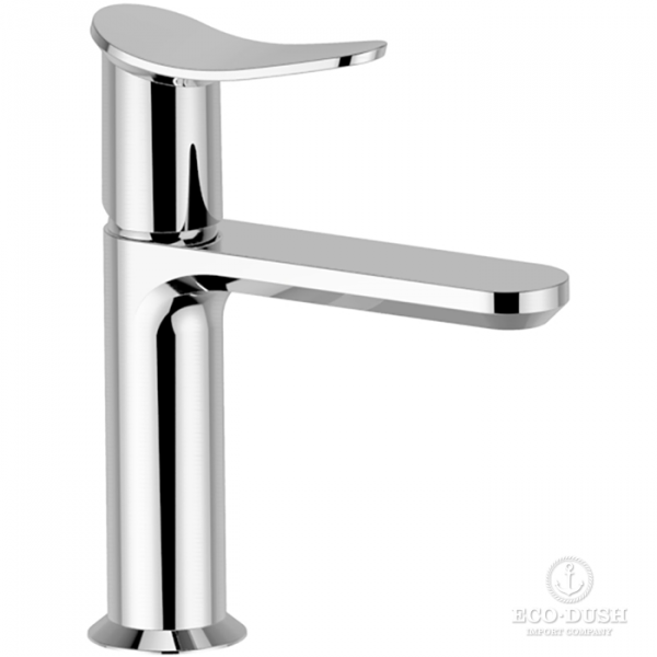 HUBER Harlock Смеситель однорычажный для раковины на 1 отверстие без донного клапана, цвет: хром/черный матовый,