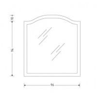 EBAN Sagomata Зеркало в раме 96х104см, цвет: noce