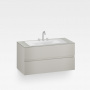 Armani Roca Baia Тумба подвесная с раковиной, 120х59х61см с 2 ящиками, со столешницей, цвет: silver