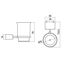 EMCO Logo2 Стакан подвесной, цвет: хром