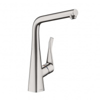 Hansgrohe Metris Смеситель  для кухни на 1 отв, поворотный излив, цвет: сталь