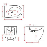 Artceram FILE 2.0 Биде напольное 53х37хh42см, 1 отв под смеситель, цвет: белый матовый