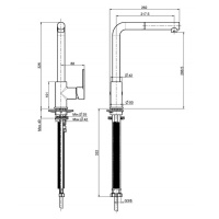 Carlo Frattini Kitchen Кухоный смеситель с выдвижной лейкой