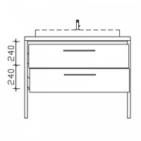 Pelipal Solitaire 9025 Тумба под раковину с полкой 108х45х53.3см. цвет: темно-серый