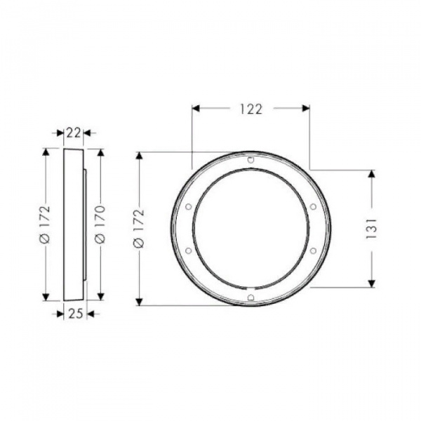 Hansgrohe Удлинитель внешней части 17см, цвет: хром