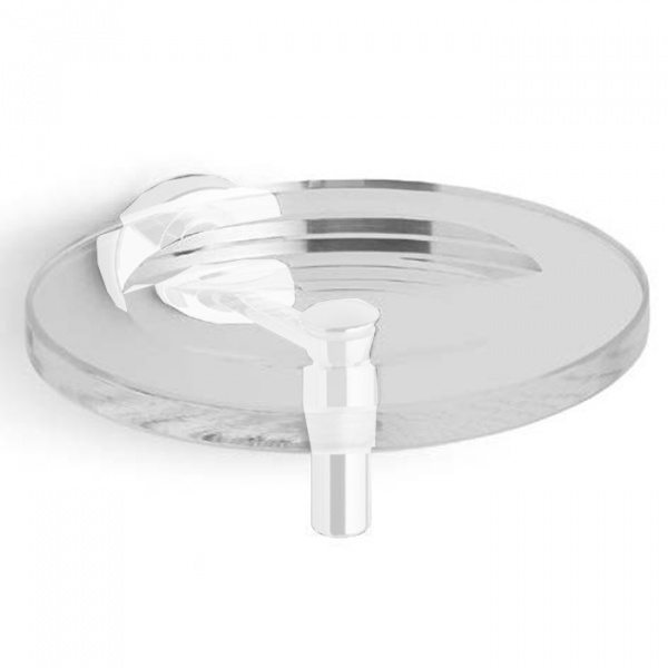 Bertocci Cinquecento Мыльница подвесная, цвет: прозрачное стекло/белый матовый