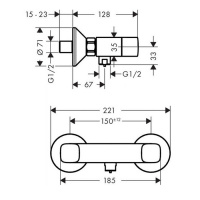 Hansgrohe Logis, Смеситель для душа, Цвет: хром