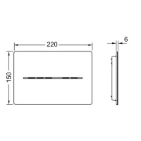 TECEsolid Металическая панель смыва для унитаза TECEsolid с бесконтактной активацией, батарея 6 В, хром глянцевый