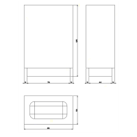 Gessi Rettangolo Стакан настольный узкий, цвет: хром/белый