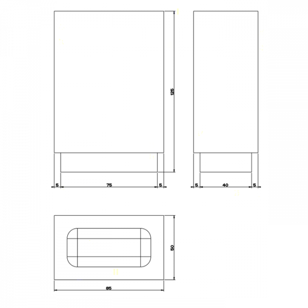 Gessi Rettangolo Стакан настольный узкий, цвет: хром/белый