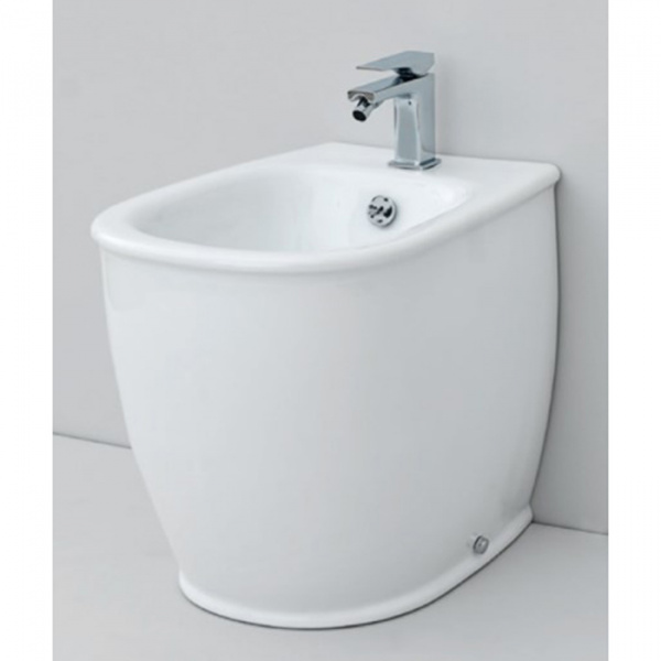 Artceram AZULEY  Биде напольное приставное 36х52см c креплением, с 1 отв под смеситель, цвет: белый